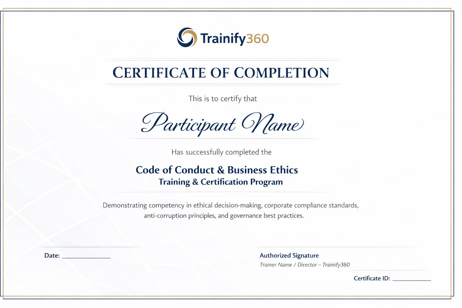 Programme Certificate