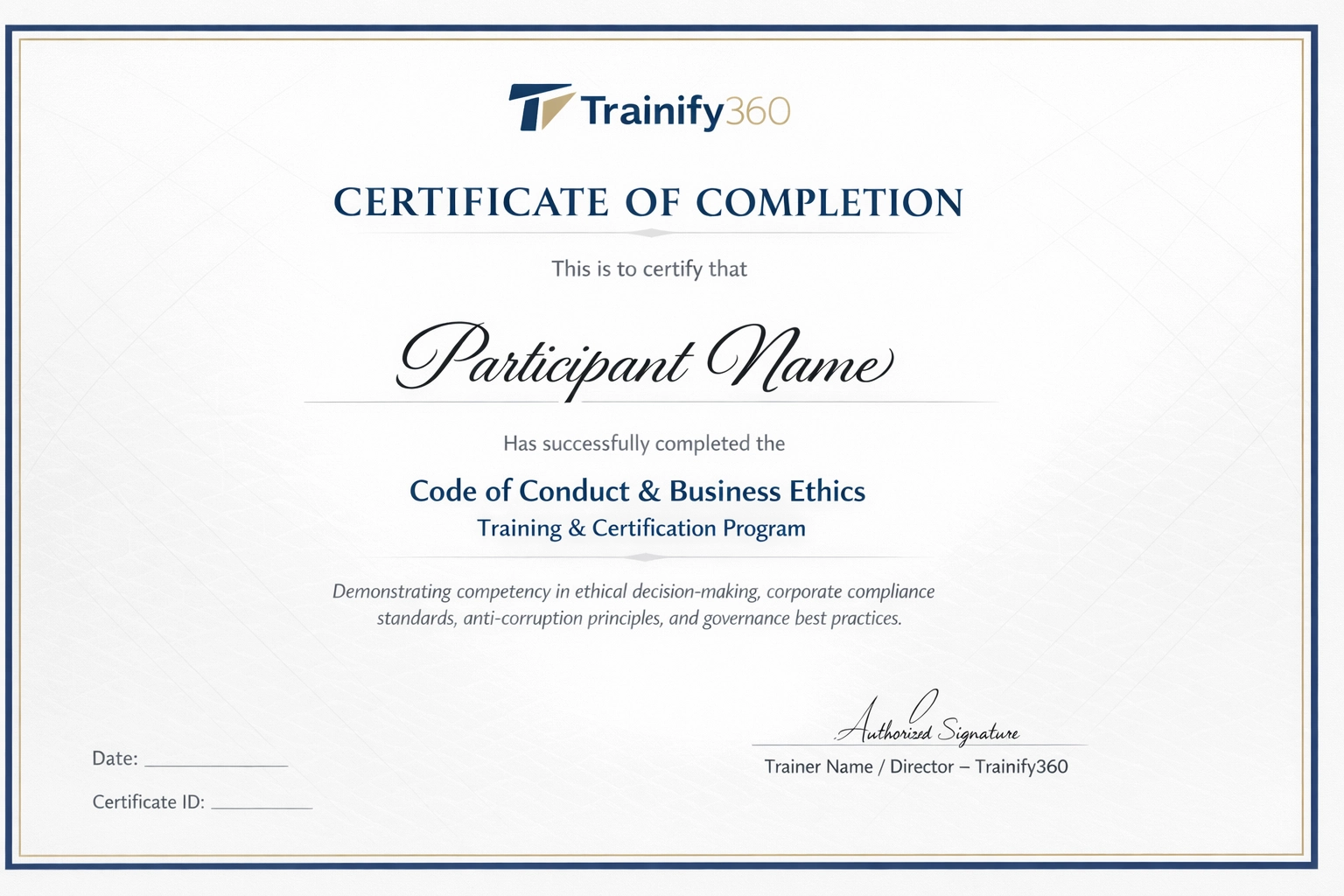 Programme Certificate