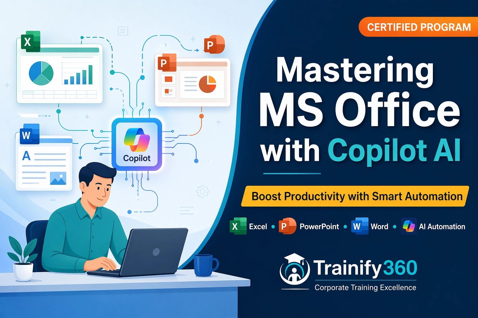 Mastering MS Office: Excel, PowerPoint, Word, Using Copilot AI